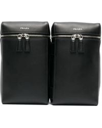 Prada - Double Leather Backpack - Lyst