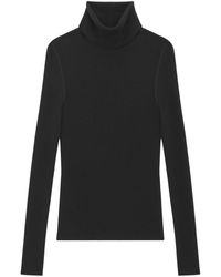 Saint Laurent - Ribbed-knit Undershirt Sweater - Lyst