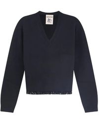 Semicouture - Celia Sequin-Embellished V-Neck Sweater - Lyst