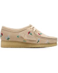 Clarks - Wallabee Floral-Embroidered Derby Shoes - Lyst