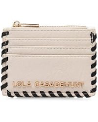 Lola Casademunt - Whipstitch-Trim Logo-Plaque Cardholder - Lyst