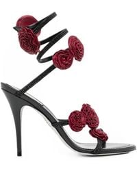 Rene Caovilla - Rosalia Floral-Embellished Sandals - Lyst