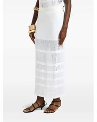 Liviana Conti - Fringe-Detail Knitted Skirt - Lyst