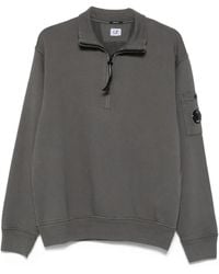 C.P. Company - Felpa Con Mezza Zip - Lyst