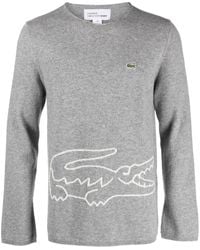 Comme des Garçons - Intarsia Wool Sweater With Crocodile Design - Lyst