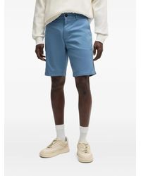 BOSS - Zip-Fly Cotton Shorts - Lyst