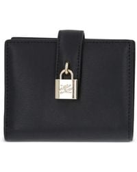 KARL LAGERFELD - Padlock Flap Wallet - Lyst