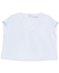 Herno - Polyester Drawstring-Hem V-Neck Top - Lyst