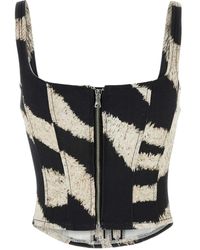 GIUSEPPE DI MORABITO - Corsage mit Zebra-Print - Lyst