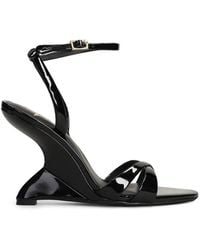 Marc Ellis - Patent-Finish Sculptural-Wedge Sandals - Lyst