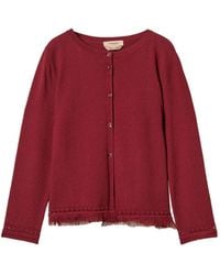 Twinset - Knit Cardigan With Fringes - Lyst