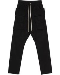 Rick Owens - Drawstring Cotton Trousers - Lyst