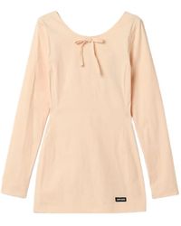 Miu Miu - Robe Courte En Popeline Stretch - Lyst