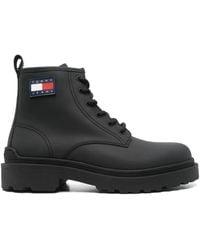 Tommy Hilfiger - Leather Lace-Up Boots - Lyst
