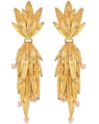 Oscar de la Renta - Palm Leaf Clip-On Earrings - Lyst