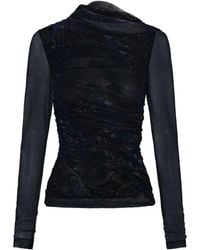 Nicholas - Joey Snake-Print Ruched Top - Lyst