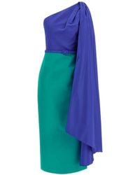 Carolina Herrera - 'Color Block' Dress - Lyst