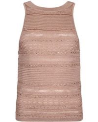 Liu Jo - Openwork Knit Top - Lyst