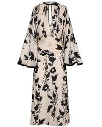 Johanna Ortiz - Pintando En Henna Floral-Print Midi Dress - Lyst