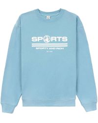 Sporty & Rich - Sports Logo-Print Sweatshirt - Lyst