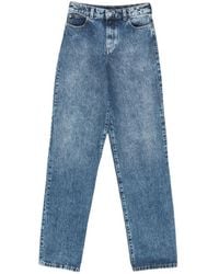 Emporio Armani - Acid-Wash Straight-Leg Jeans - Lyst