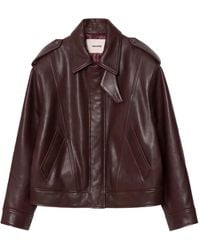 Zadig & Voltaire - Kimo Button Leather Jacket - Lyst