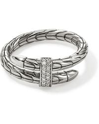 John Hardy - Sterling Diamond Spear Ring - Lyst