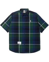Aape By A Bathing Ape - Moonface-Patch Plaid Shirt - Lyst