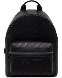 KARL LAGERFELD - All-Over Logo-Embossed Backpack - Lyst
