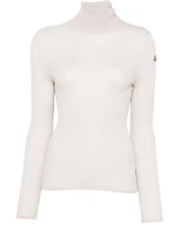 Moncler - Dolcevita Button-Detail Ribbed-Knit Sweater - Lyst