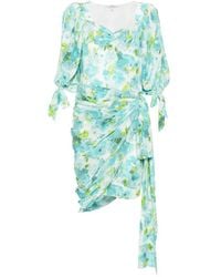 Chloé - Floral-Print Asymmetric Midi Dress - Lyst