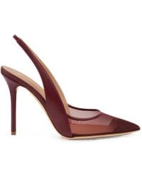 Malone Souliers - Arc Mesh-Panel Slingback Pumps - Lyst