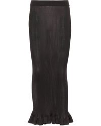 Sunnei - Semi-sheer Ribbed Long Skirt - Lyst