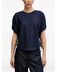 Rag & Bone - Laura Drawstring-Sleeve Denim Top - Lyst