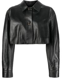 Aeron - Shore Cropped Leather Jacket - Lyst