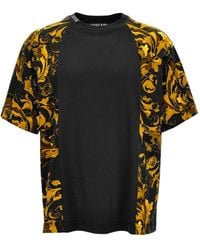 Versace Jeans Couture - Barocco-Print Panelled T-Shirt - Lyst