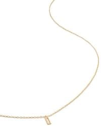 Monica Vinader - 14Kt Small Initial I Necklace - Lyst