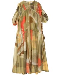 Lee Mathews - Maya Maxi-jurk Met Abstracte Print - Lyst