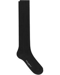 Dolce & Gabbana - Ribbed Knee-High Socks - Lyst