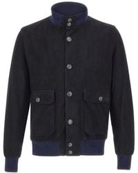 Barba Napoli - High-Collar Patch-Pockets Jacket - Lyst