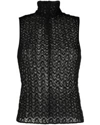 Missoni - Zigzag-woven High-neck Top - Lyst