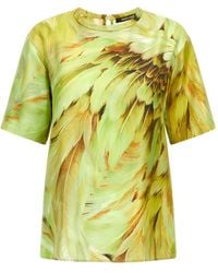 Roberto Cavalli - フェザープリント シルクtシャツ - Lyst