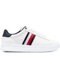 Tommy Hilfiger - Stripe-detail Lace-up Sneakers - Lyst