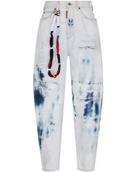DSquared² - Bleached Tapered-leg Jeans - Lyst