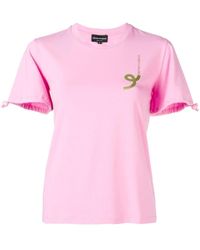 Emporio Armani - T-shirt à manches à lien de resserrage - Lyst