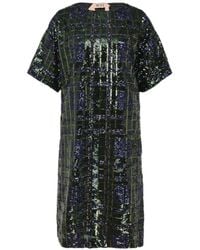 N°21 - Sequin-Embellished Checked Mini Dress - Lyst