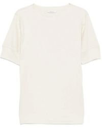 Lemaire - Ribbed-Knit Short-Sleeved T-Shirt - Lyst