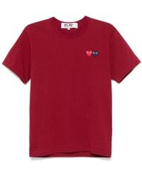COMME DES GARÇONS PLAY - Heart-Patch T-Shirt - Lyst