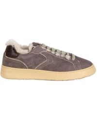 Voile Blanche - Baskets En Daim À Bords En Peau Lainée - Lyst