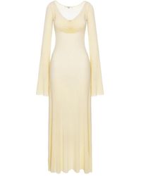 MANURI - Nina Flared-Detail Maxi Dress - Lyst